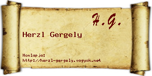 Herzl Gergely névjegykártya
